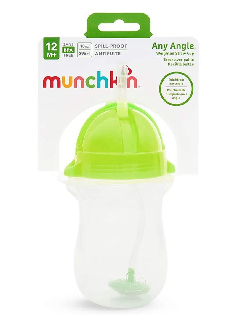 Munchkin Tip And Sip Weighted Straw Cup 296 ML Green
